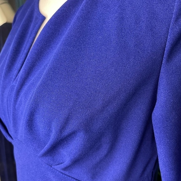 SHEIN Sweetheart Neck Pleated Hem Cobalt Blue Dress Women’s Large 8/10 - Picture 5 of 15